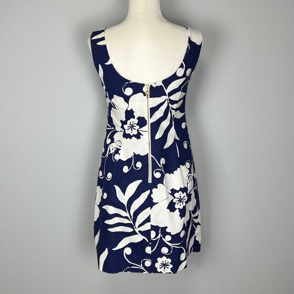 Lilly Pulitzer Womens Delia Shift Mini Dress Navy White Sleeveless size 2 - Picture 5 of 12